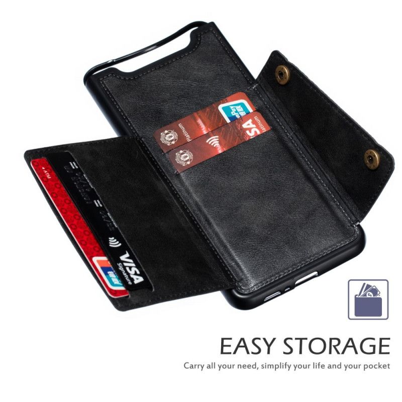 Hülle Samsung Galaxy A80 / A90 Schwarz Snap Wallet