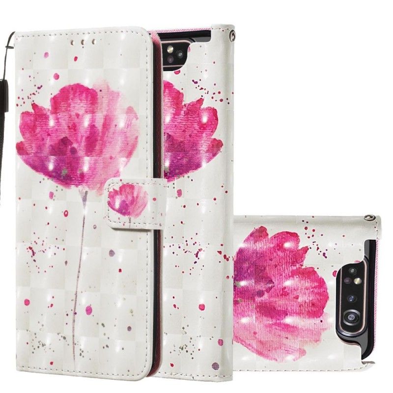 Lederhüllen Samsung Galaxy A80 / A90 Aquarellmohn
