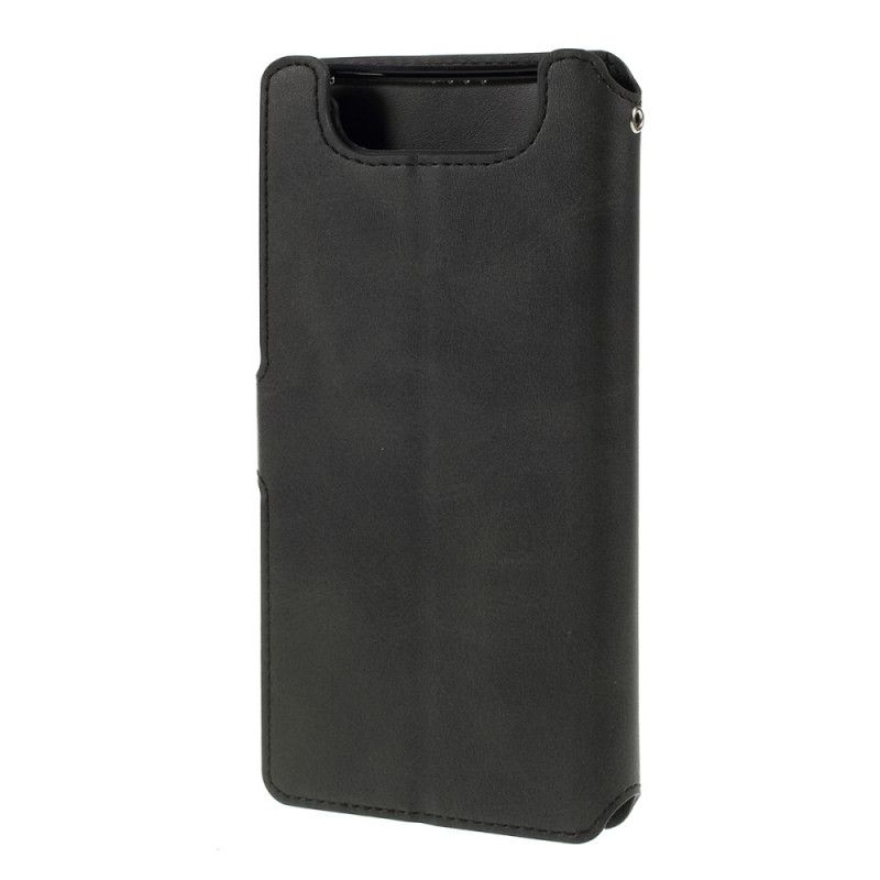 Lederhüllen Samsung Galaxy A80 / A90 Schwarz Retro-Azns