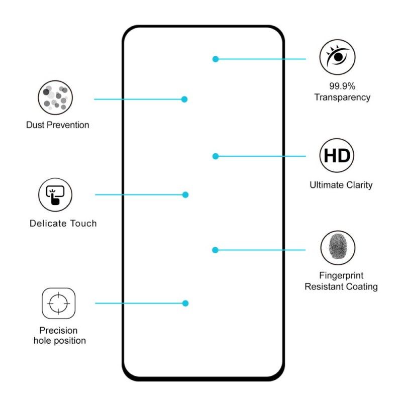 Schutz Aus Gehärtetem Glas Für Samsung Galaxy A80 / A90 Hutprinzen