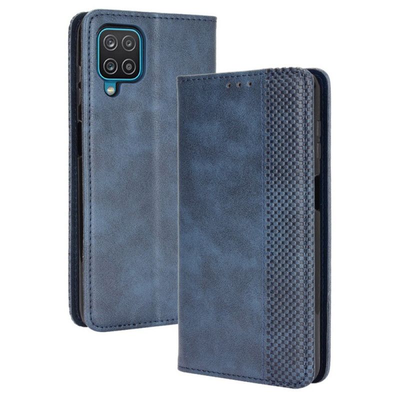 Flip Case Für Samsung Galaxy M32 Stilisierter Vintage-ledereffekt