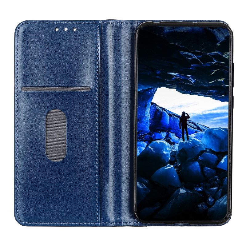 Flip Case Samsung Galaxy M32 Handyhülle Glänzendes Spaltleder