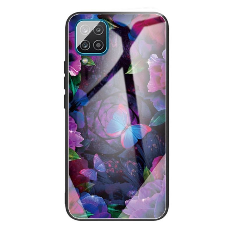 Hülle Für Samsung Galaxy M32 Schmetterlingsvariation Aus Gehärtetem Glas