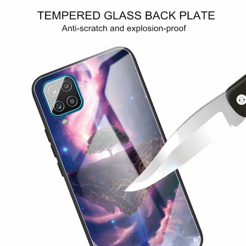 Hülle Für Samsung Galaxy M32 Weltenbaum Aus Gehärtetem Glas