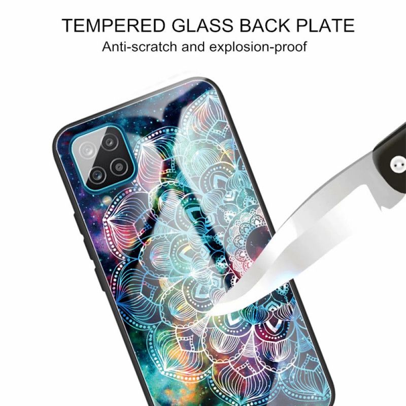 Hülle Samsung Galaxy M32 Mandala Aus Gehärtetem Glas