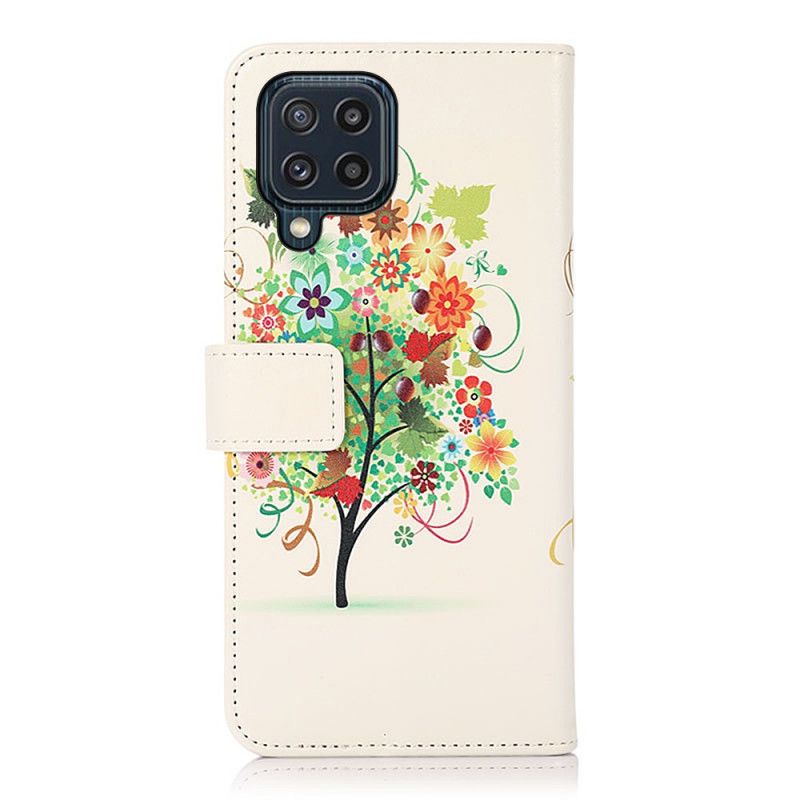 Lederhüllen Für Samsung Galaxy M32 Blühender Baum