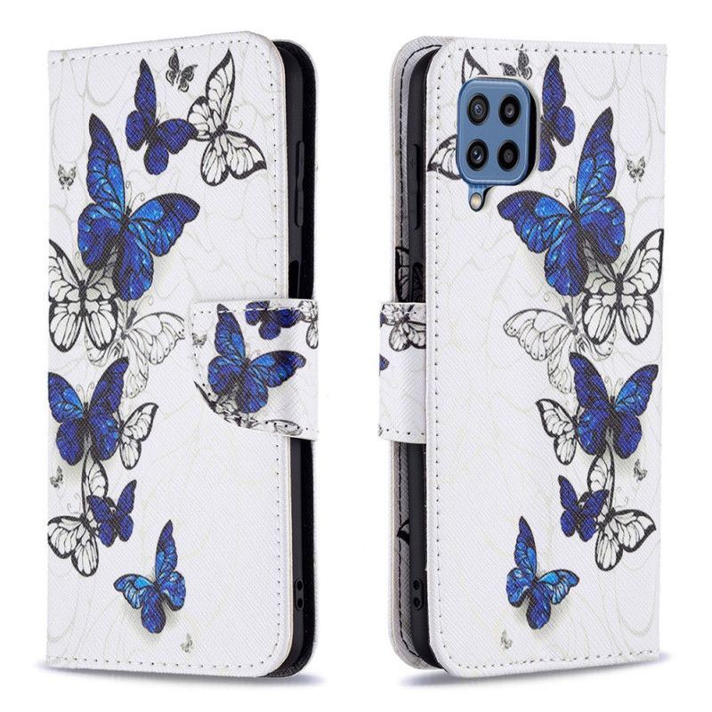 Lederhüllen Für Samsung Galaxy M32 Schmetterlingskönige