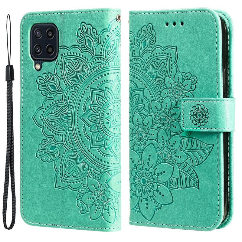 Lederhüllen Samsung Galaxy M32 Handyhülle Blumenmandala