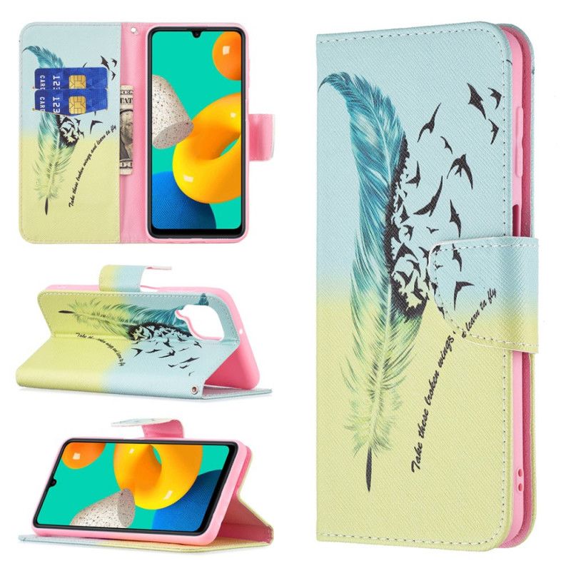 Lederhüllen Samsung Galaxy M32 Handyhülle Fliegen Lernen