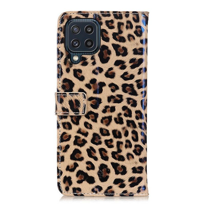 Lederhüllen Samsung Galaxy M32 Handyhülle Leopard