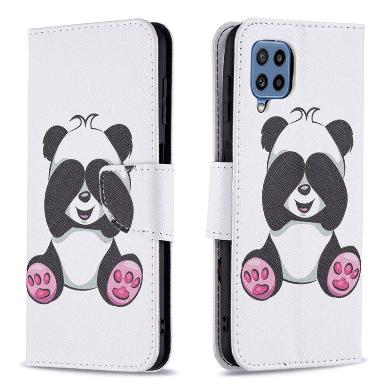 Lederhüllen Samsung Galaxy M32 Handyhülle Panda-spaß