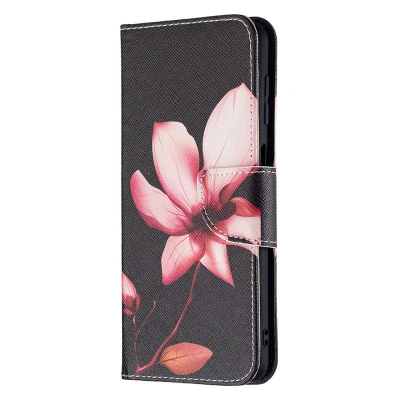 Lederhüllen Samsung Galaxy M32 Rosa Blume