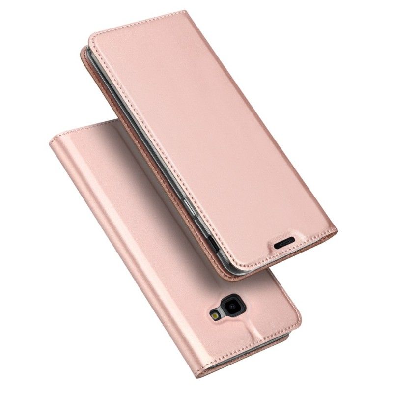 Flip Case Samsung Galaxy J4 Plus Golden Erstklassige Serie