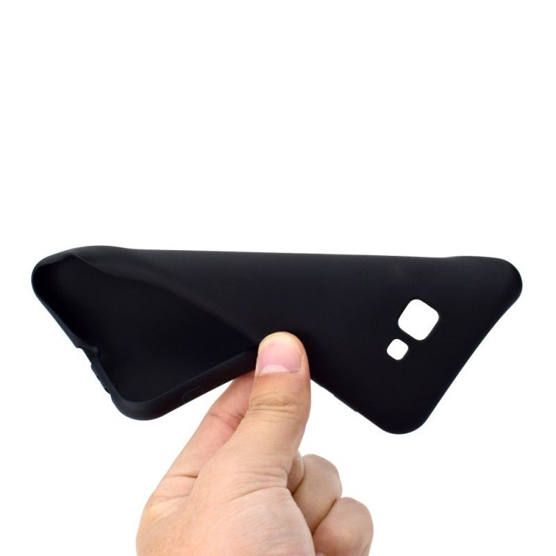 Hülle Samsung Galaxy J4 Plus Schwarz Mattes Silikon