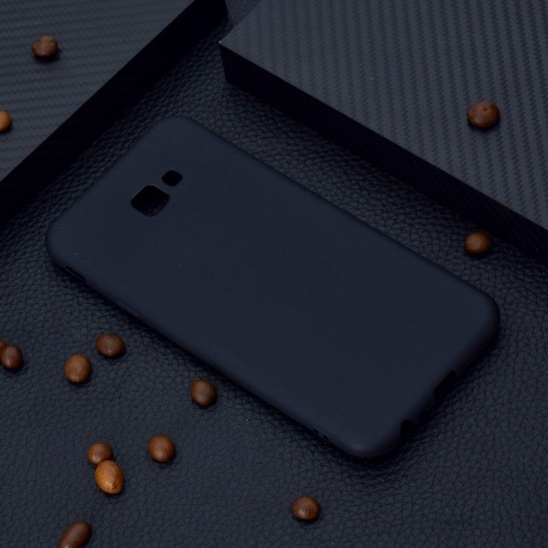 Hülle Samsung Galaxy J4 Plus Schwarz Mattes Silikon
