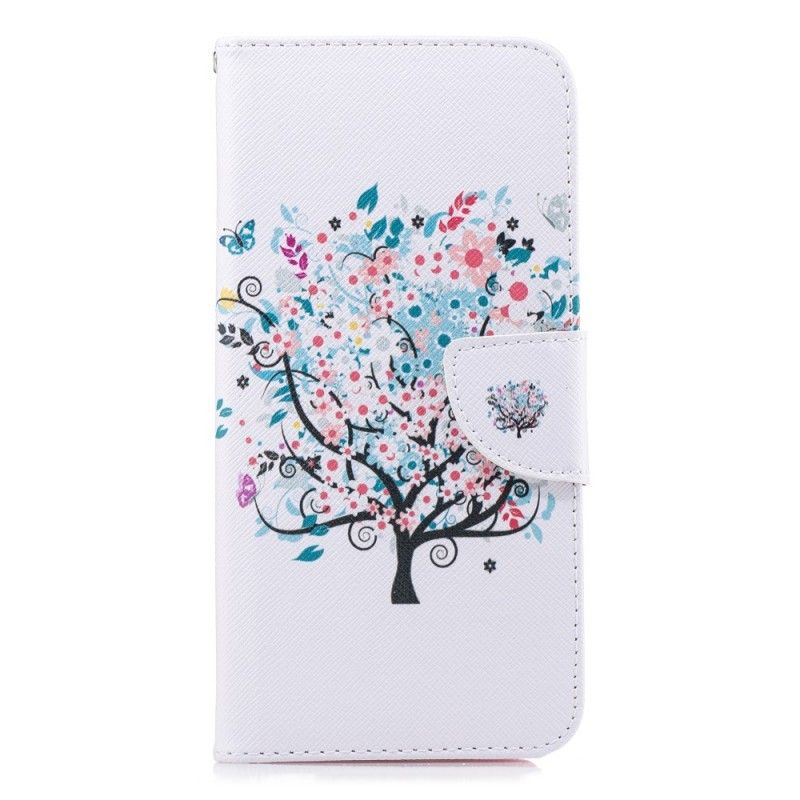 Lederhüllen Samsung Galaxy J4 Plus Blühender Baum