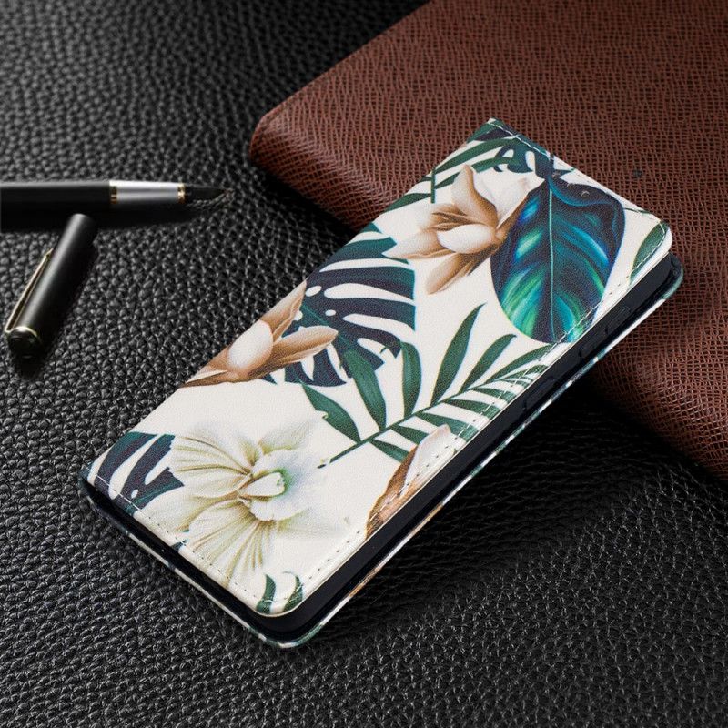 Flip Case Samsung Galaxy S21 Plus 5G Grün Handyhülle Blätter