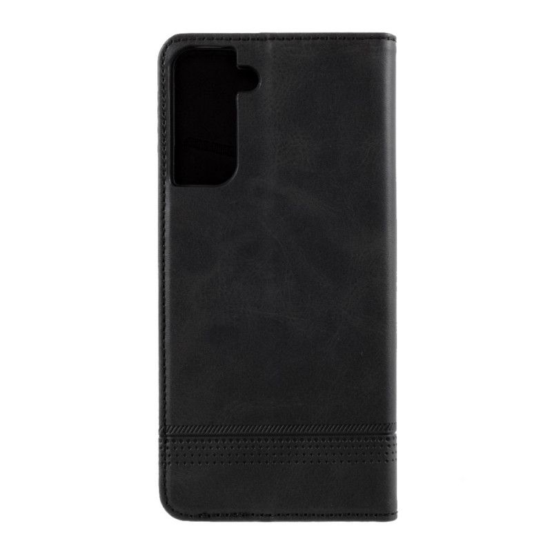 Flip Case Samsung Galaxy S21 Plus 5G Schwarz Azns Lederstil