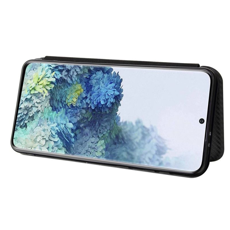 Flip Case Samsung Galaxy S21 Plus 5G Schwarz Handyhülle Kohlefaser