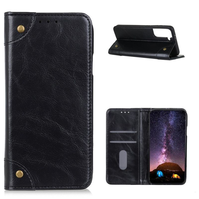 Flip Case Samsung Galaxy S21 Plus 5G Schwarz Vintage Alt