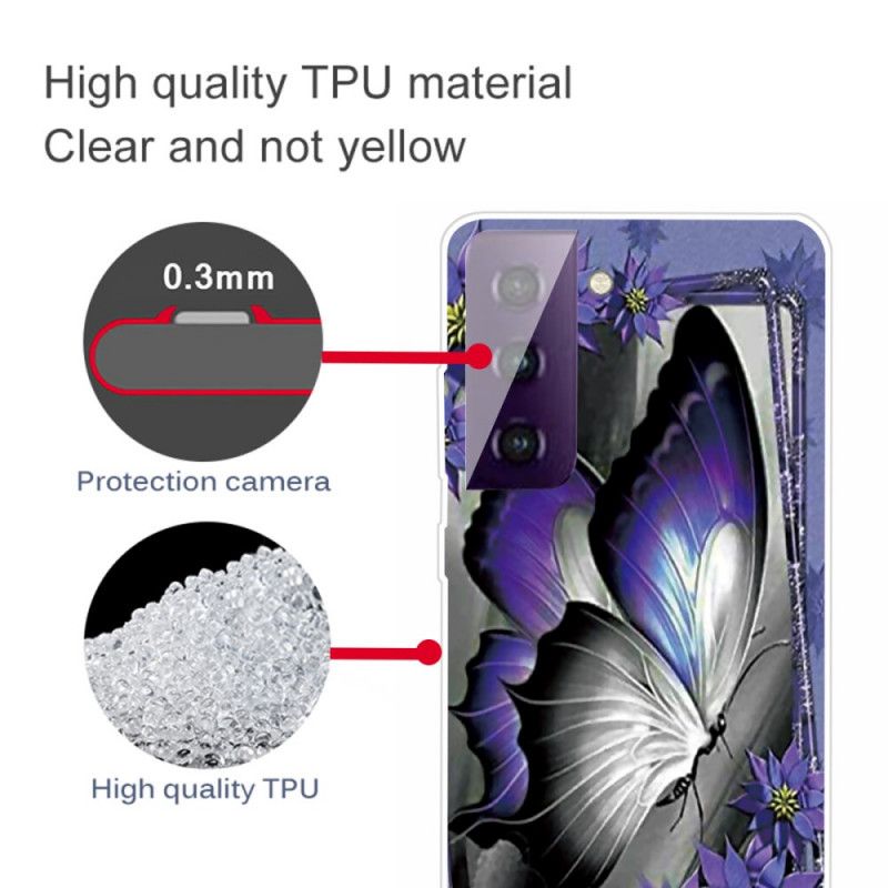 Hülle Für Samsung Galaxy S21 Plus 5G Königlicher Schmetterling