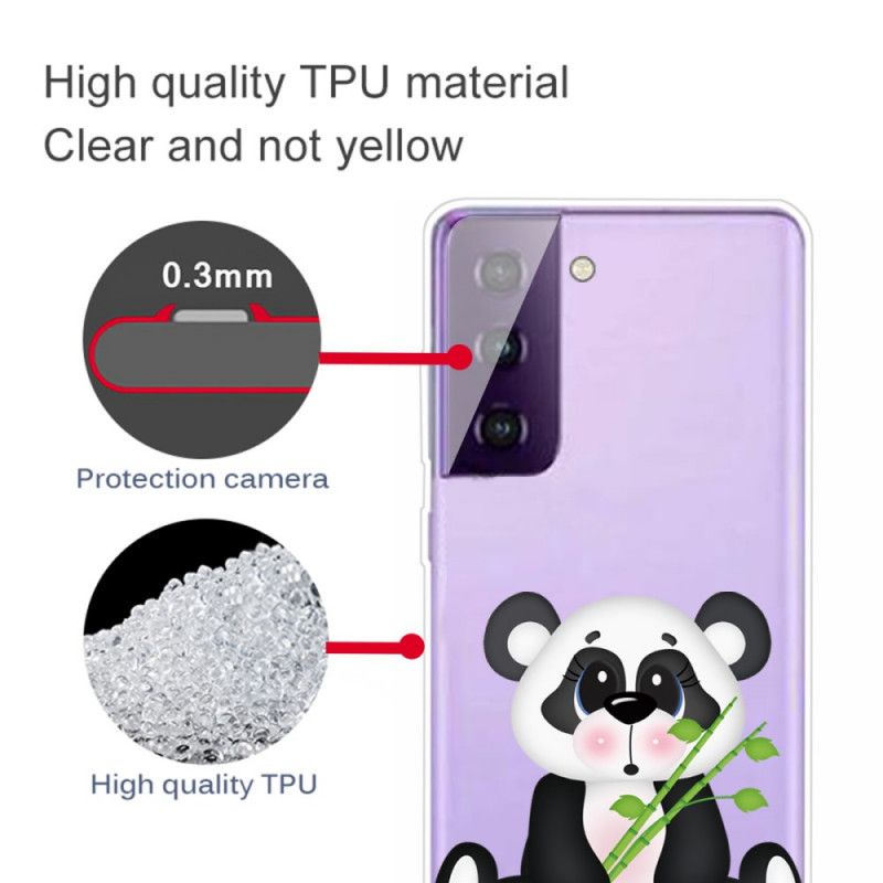 Hülle Für Samsung Galaxy S21 Plus 5G Transparenter Trauriger Panda