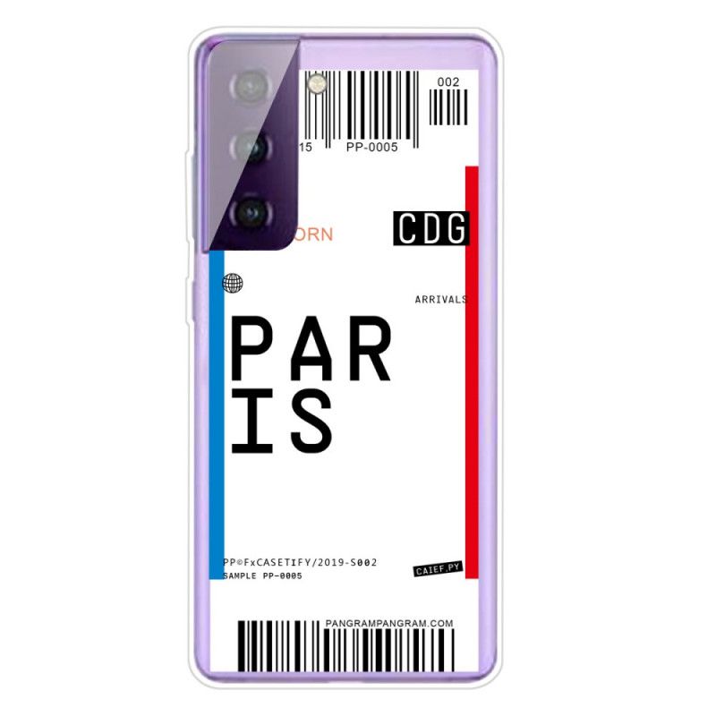 Hülle Samsung Galaxy S21 Plus 5G Handyhülle Bordkarte Nach Paris