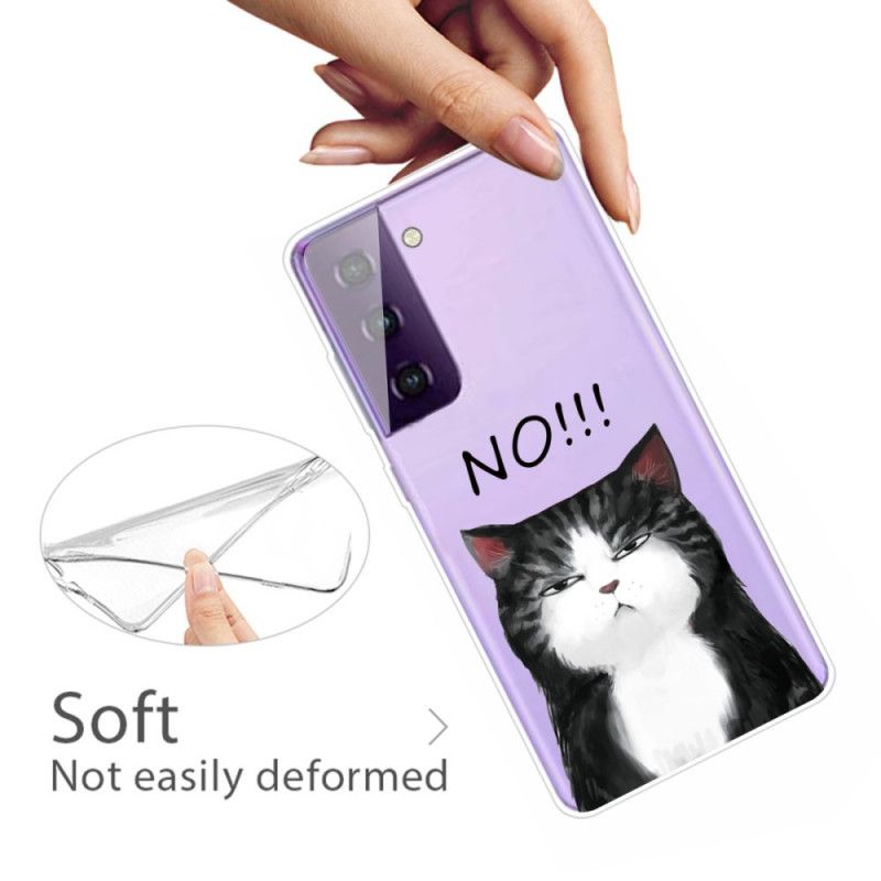 Hülle Samsung Galaxy S21 Plus 5G Handyhülle Die Katze. Die Nein Sagt