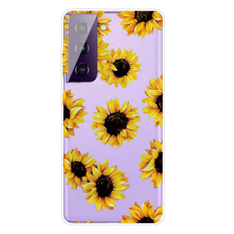 Hülle Samsung Galaxy S21 Plus 5G Handyhülle Sonnenblumen