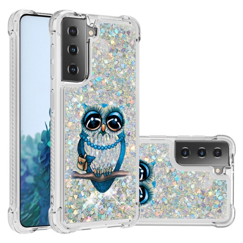 Hülle Samsung Galaxy S21 Plus 5G Miss Owl Glitter