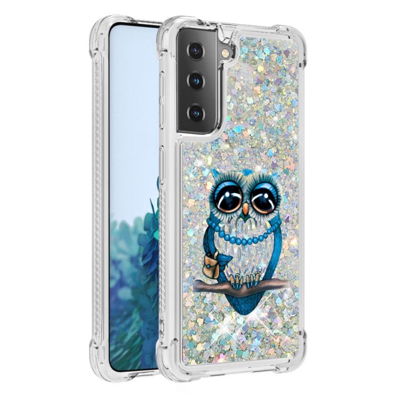 Hülle Samsung Galaxy S21 Plus 5G Miss Owl Glitter