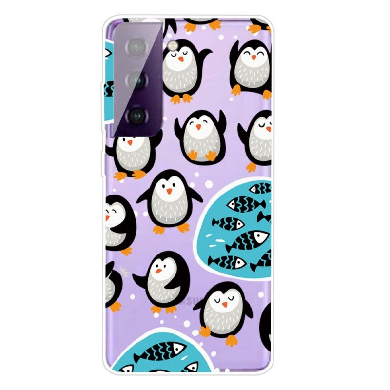 Hülle Samsung Galaxy S21 Plus 5G Pinguine Und Fische