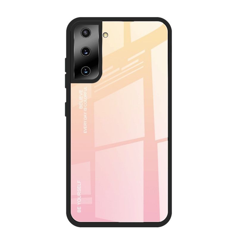 Hülle Samsung Galaxy S21 Plus 5G Rot Sei Du Selbst Gehärtetes Glas