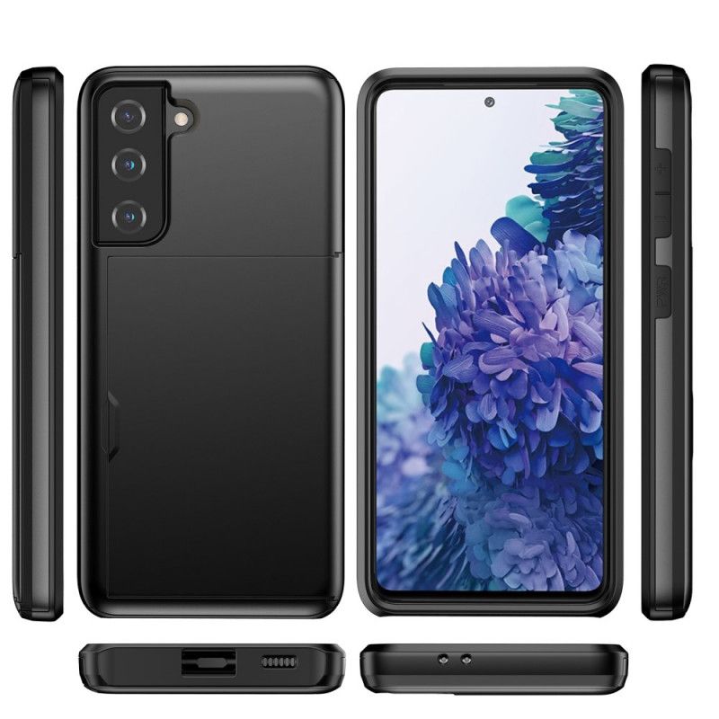 Hülle Samsung Galaxy S21 Plus 5G Schwarz Starrer Auffälliger Kartenhalter