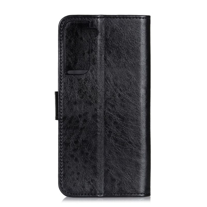 Lederhüllen Für Samsung Galaxy S21 Plus 5G Schwarz Strukturiertes Kunstleder