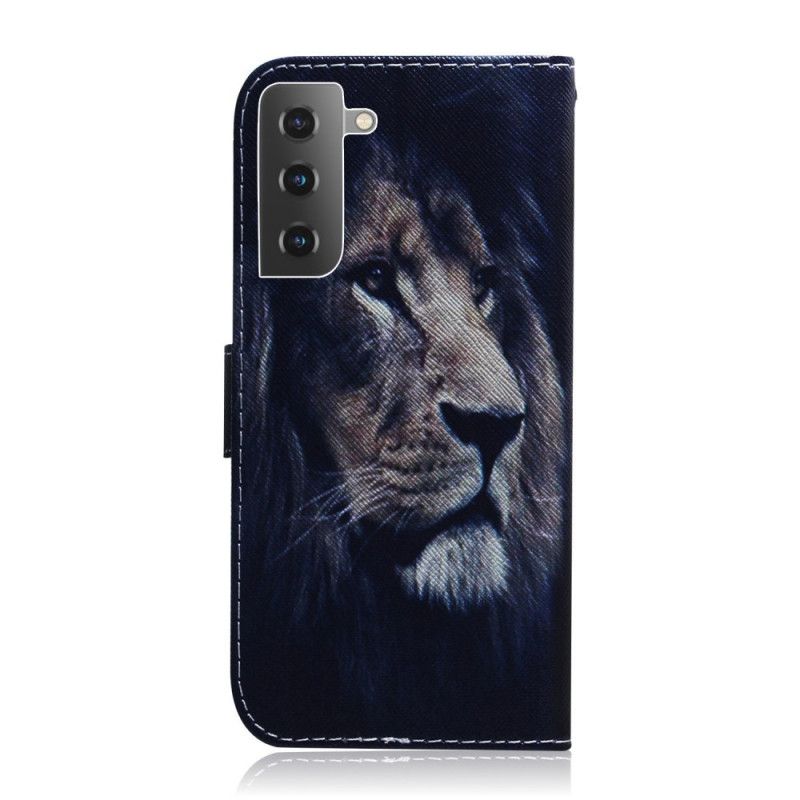 Lederhüllen Für Samsung Galaxy S21 Plus 5G Träumender Löwe