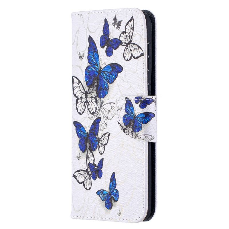 Lederhüllen Für Samsung Galaxy S21 Plus 5G Weiß Wundervolle Schmetterlinge