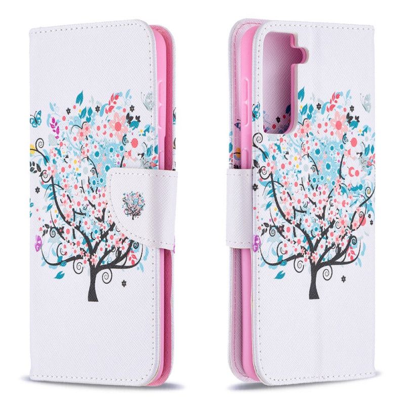 Lederhüllen Samsung Galaxy S21 Plus 5G Blühender Baum