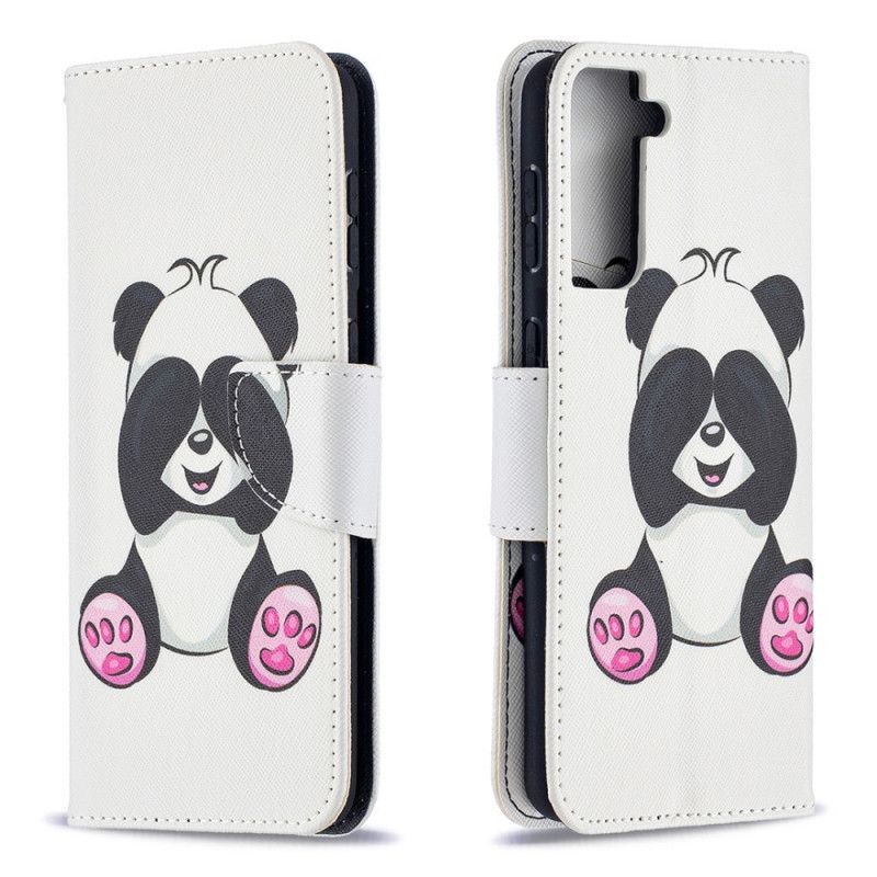 Lederhüllen Samsung Galaxy S21 Plus 5G Lustiger Panda