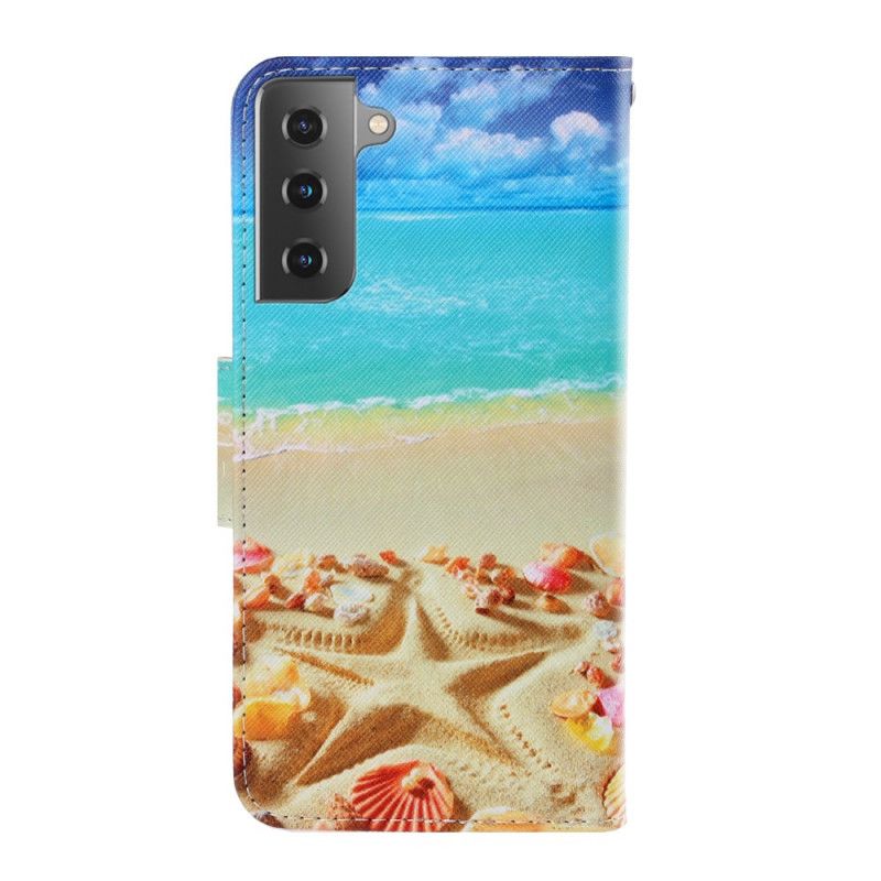 Lederhüllen Samsung Galaxy S21 Plus 5G Strap Beach