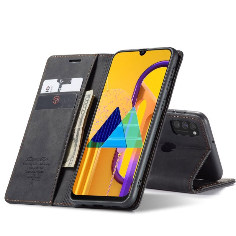 Flip Case Samsung Galaxy M21 Schwarz Handyhülle Ledertasche