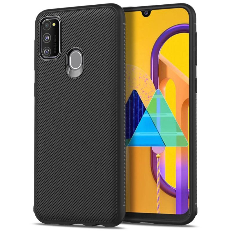 Hülle Für Samsung Galaxy M21 Schwarz Jazzserien-Twill