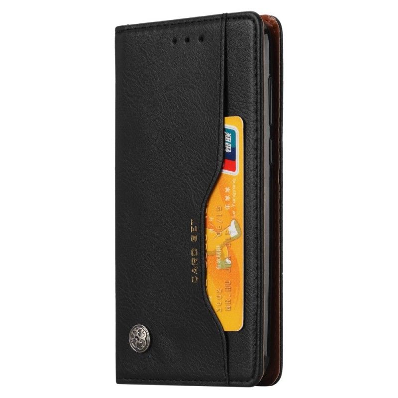 Flip Case Huawei Y5 2018 Schwarz Kartenhalter Aus Kunstleder