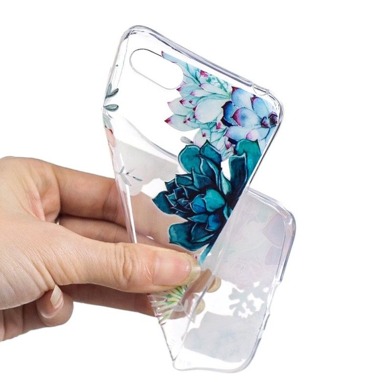 Hülle Huawei Y5 2018 Transparente Aquarellblumen