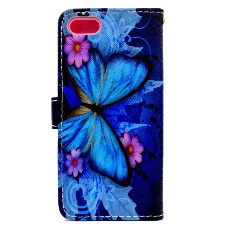 Lederhüllen Huawei Y5 2018 Tropischer Schmetterling