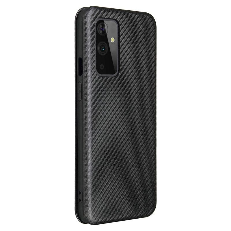 Flip Case OnePlus 9 Schwarz Kohlenstoffsilikon