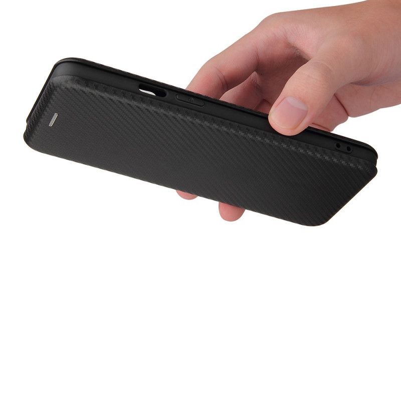 Flip Case OnePlus 9 Schwarz Kohlenstoffsilikon