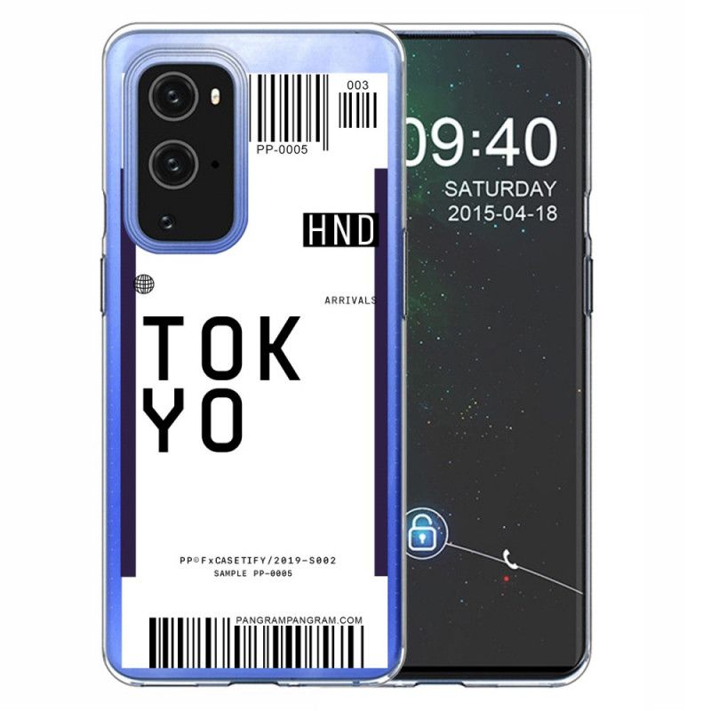 Hülle Für OnePlus 9 Schwarz Bordkarte Tokio