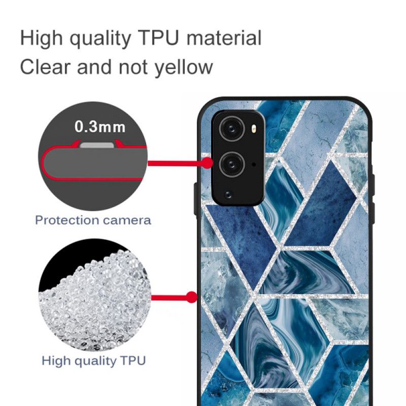 Hülle Für OnePlus 9 Weiß Marmorglitter