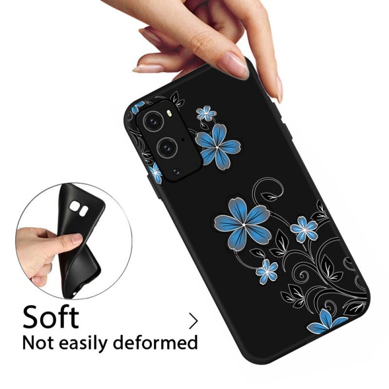 Hülle OnePlus 9 Handyhülle Blaue Blüten